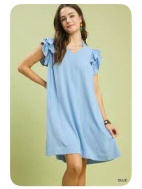 Mittoshop Light Blue Layered Sleeve dress